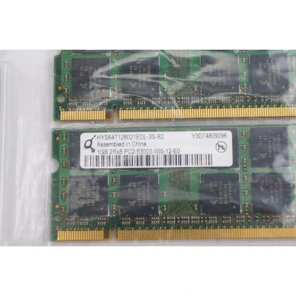 Samsung Qimonda 4pc 1GB Laptop RAM PC2-5300S DDR2-667 SO-DIMM EUC‎